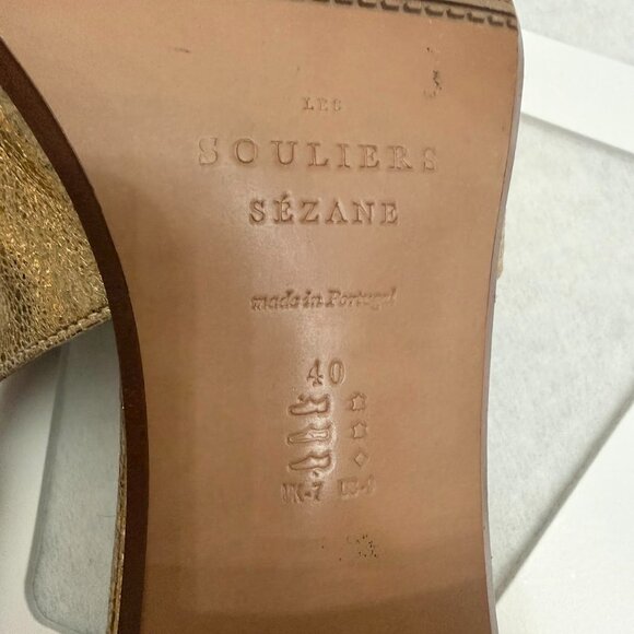 Sezane Paula Babies in Gold - Size 9 / 40 - Picture 8 of 8